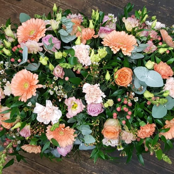 Casket Spray - Pink & Peach