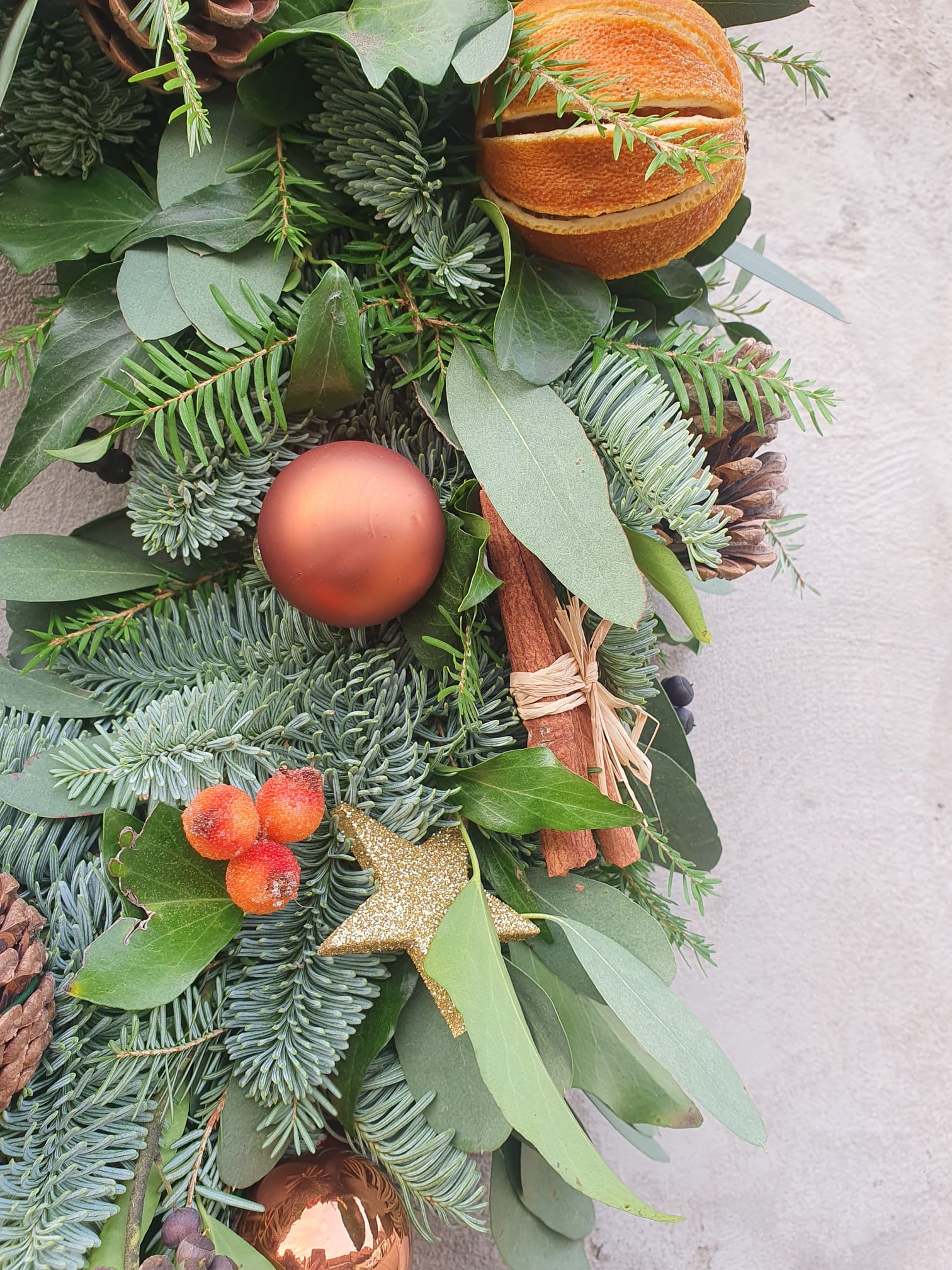Copper Christmas Wreath - Image 2