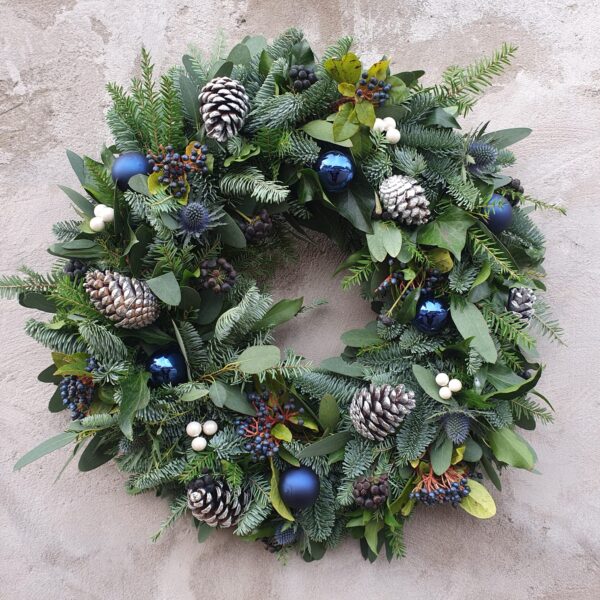 Navy Christmas Wreath