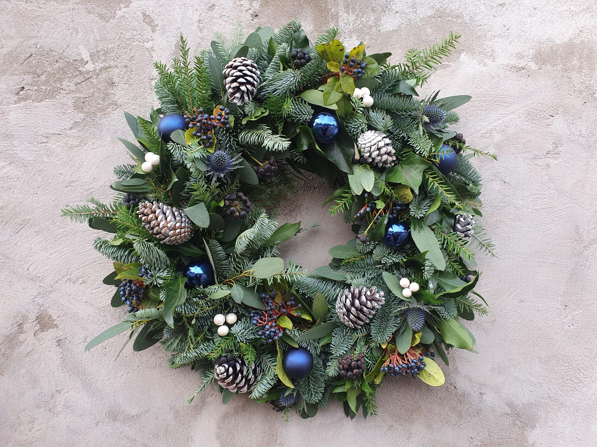 Navy Christmas Wreath