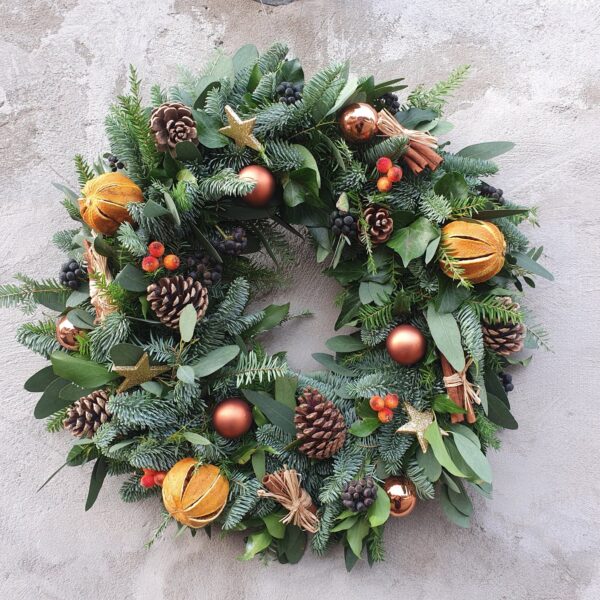 Copper Christmas Wreath