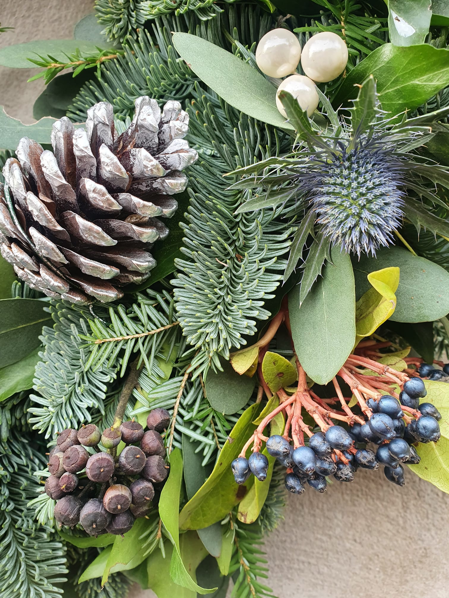 Navy Christmas Wreath - Image 2